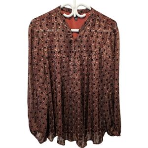 Ladies Haver London Geometric Patterned Top 2 XL​​​​